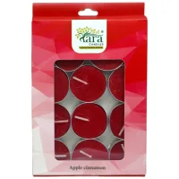 Tara Candles Scented T-light Candle (Apple Cinnamon) - Pack of 12