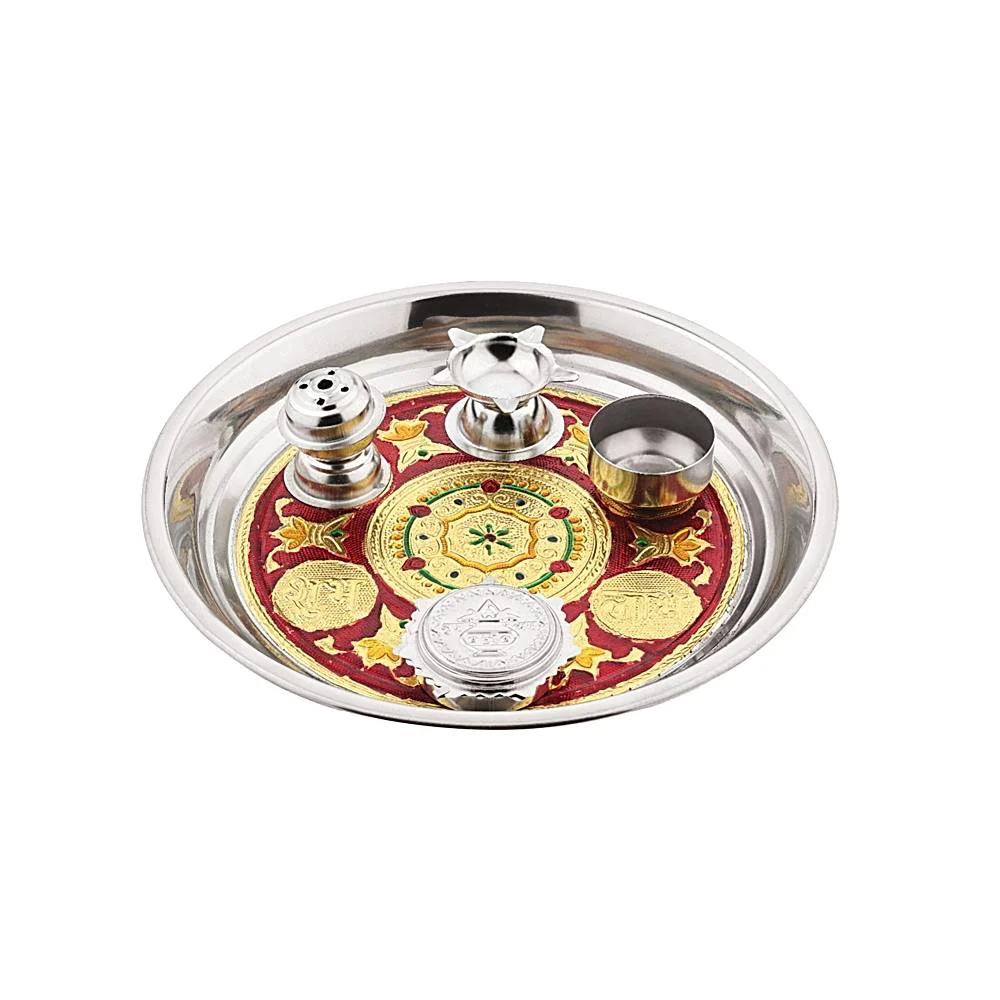 Gokul Stainless Steel Big Pooja Thali