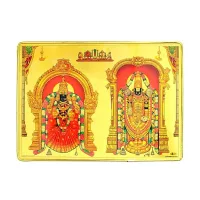 Balaji Padmavati Golden Foil Photo Frame 21X29.7 cm / 11.7 X 8.3 Inch