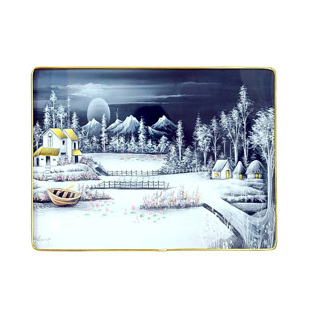 Landscape With Snow Resin Laminated Photo Frame ( 12 X 16 Inch )