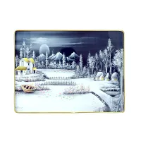 Landscape With Snow Resin Laminated Photo Frame ( 12 X 16 Inch )