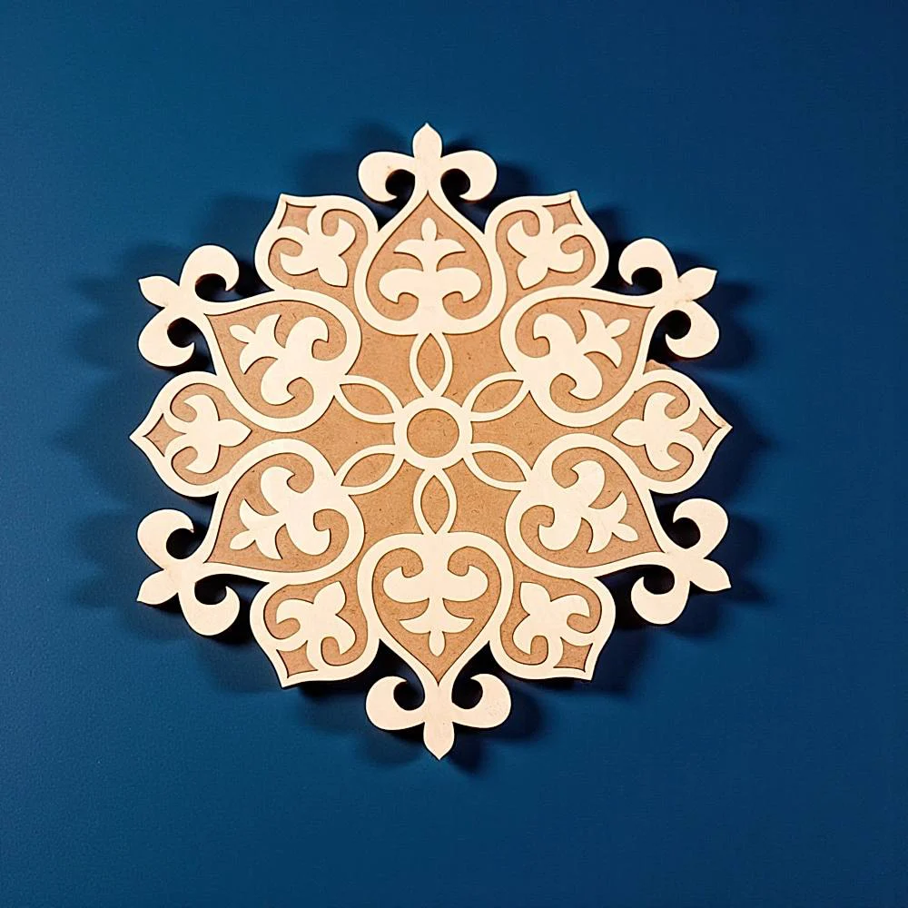 House Of Festivals MDF Designer Rangoli Stencil - 15 Inch