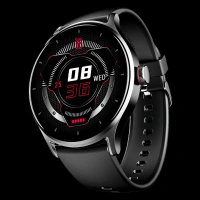 boAt Lunar Vista Smartwatch with Bluetooth Calling (38.6mm HD Display, IP68 Sweat Resistant, Active Black Strap)