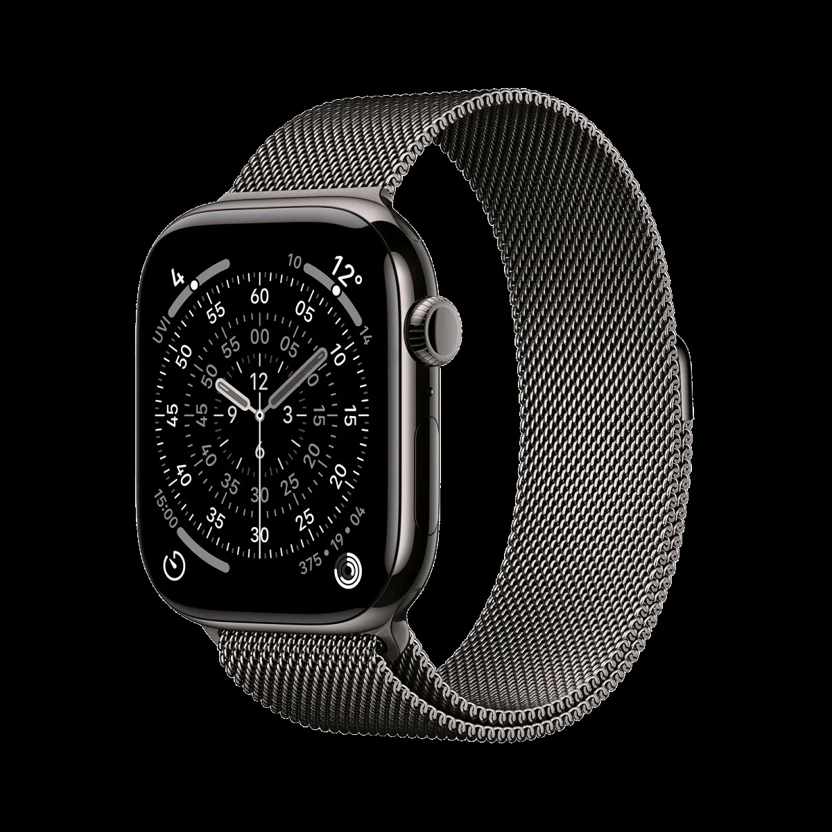 Apple Watch Series 11 GPS+Cellular with Slate Milanese Loop - M/L (46mm Retina LTPO3 OLED Display, Slate Titanium Case)