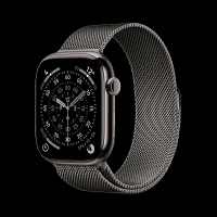Apple Watch Series 11 GPS+Cellular with Slate Milanese Loop - M/L (46mm Retina LTPO3 OLED Display, Slate Titanium Case)