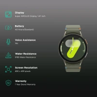 SAMSUNG Galaxy Watch7 Wi-Fi+Bluetooth Wear OS Smartwatch (37.3mm Super AMOLED Display, 3nm Processor, Dual-Frequency GPS, Green Strap)
