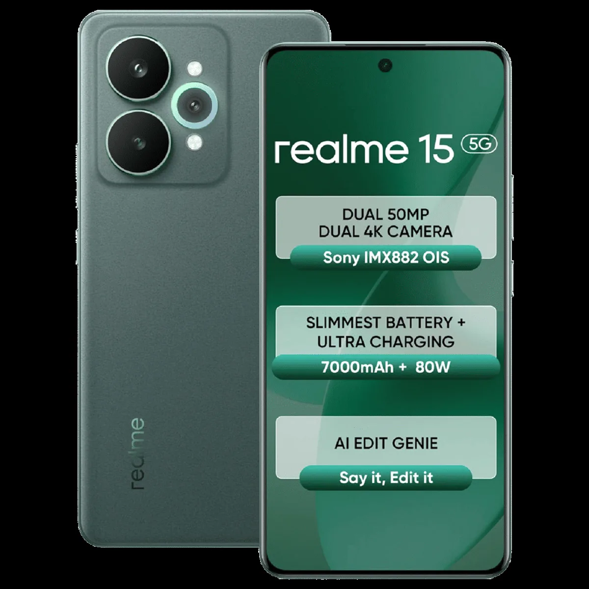 realme 15 5G (8GB RAM, 256GB, Velvet Green)