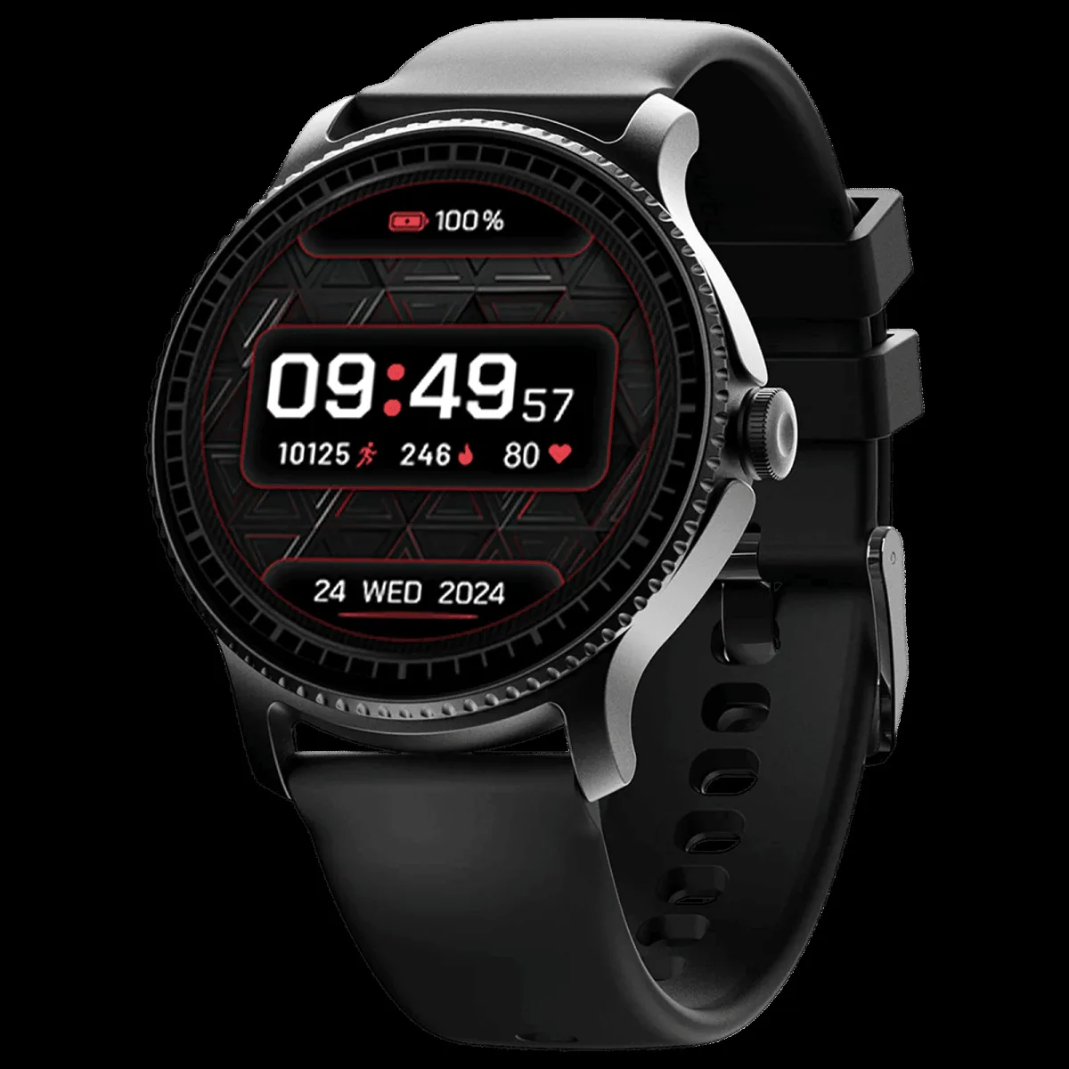 boAt Lunar Discovery Smartwatch with Bluetooth Calling (35mm HD Display, IP67 Water Resistant, Active Black Strap)