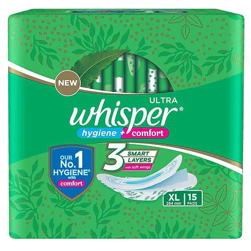 Whisper Ultra No Gaps No Leaks Sanitary Pads (XL)