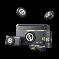 HOLLYLAND Lark M2 Combo 2 Type C, Lightning Wireless Microphone with Hi-Fi Sound (Black)