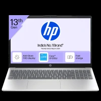 HP 15-fd0691TU Intel Core i3 13th Gen Thin & Light Laptop (12GB, 512GB SSD, Windows 11 Home, 15.6 inch Full HD Display, Natural Silver, 1.59 KG)