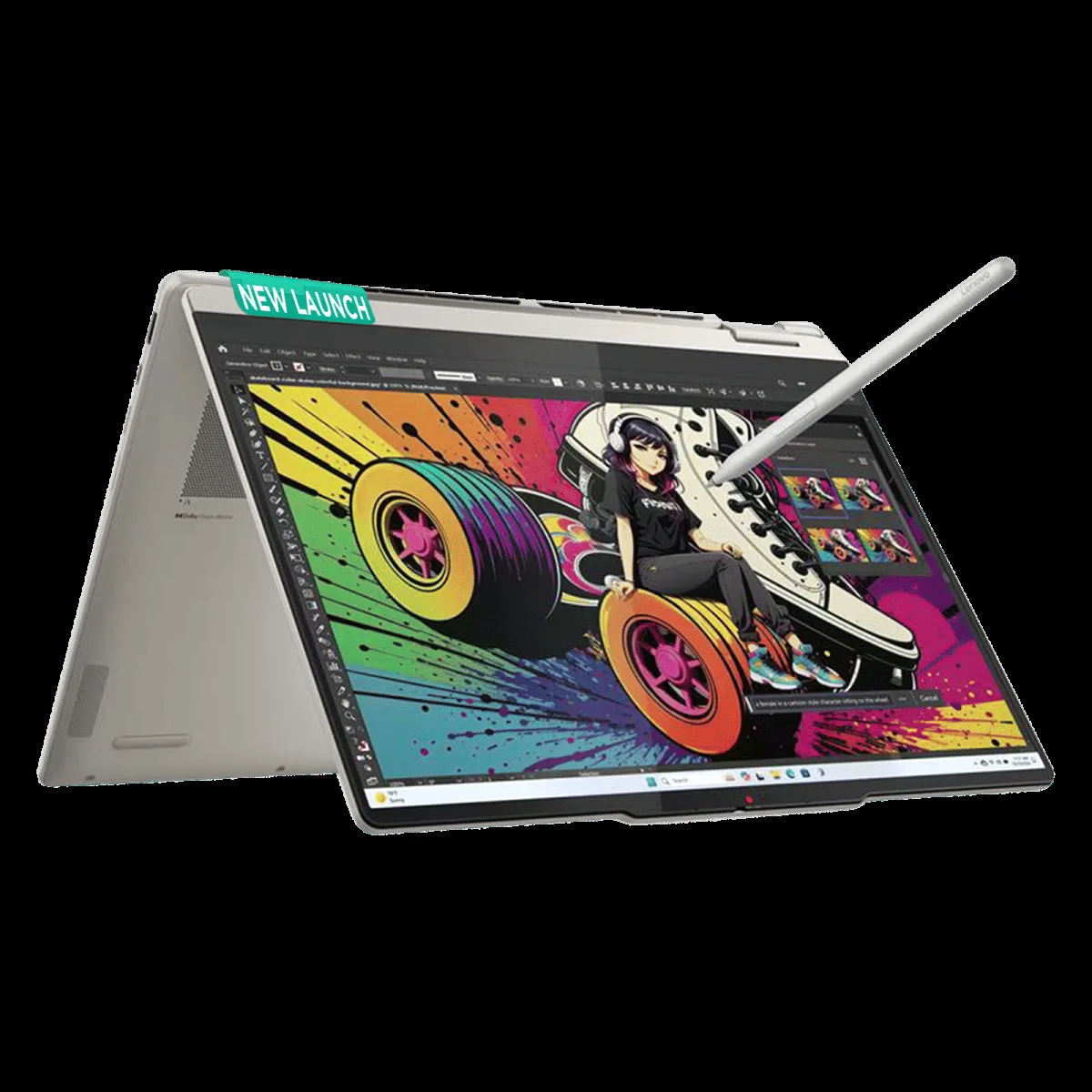 Lenovo Yoga 7 14AKP10 AMD Ryzen AI 7 350 Touchscreen 2-in-1 Laptop (32GB, 1TB SSD, Windows 11 Home, 14 inch WUXGA OLED Display, MS Office Home 2024, Seashell, 1.38 KG)