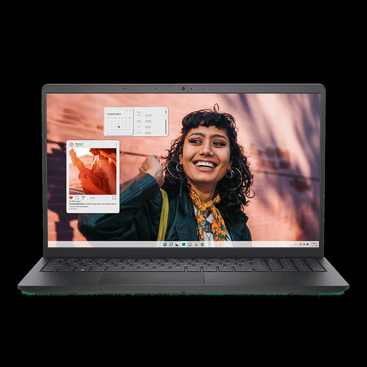 DELL DC 15250 Intel Core 3 Thin & Light Laptop (16GB, 512GB SSD, Windows 11, 15.6 inch Full HD Display, MS Office Home 2024, Carbon Black, 1.66 KG)