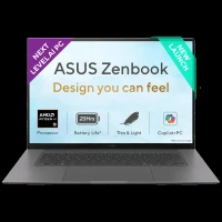 ASUS Zenbook S16 AMD Ryzen AI 9 Touchscreen Thin & Light Laptop (32GB, 1TB SSD, Windows 11 Home, 16 inch 3K OLED Display, MS Office Home 2024, Antrim Gray, 1.5 KG)