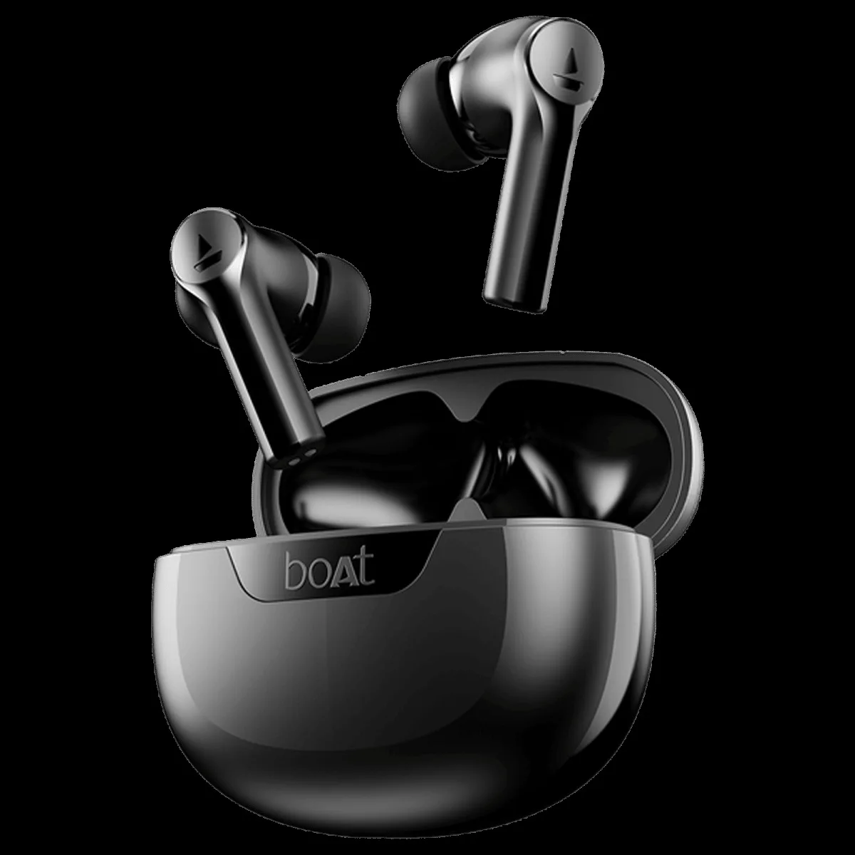 boAt Airdopes 300 TWS Earbuds with AI Environmental Noise Cancellation (IPX4 Water Proof, Splash & Sweat Resistance, 50 Hours Playback, Gunmetal Black)