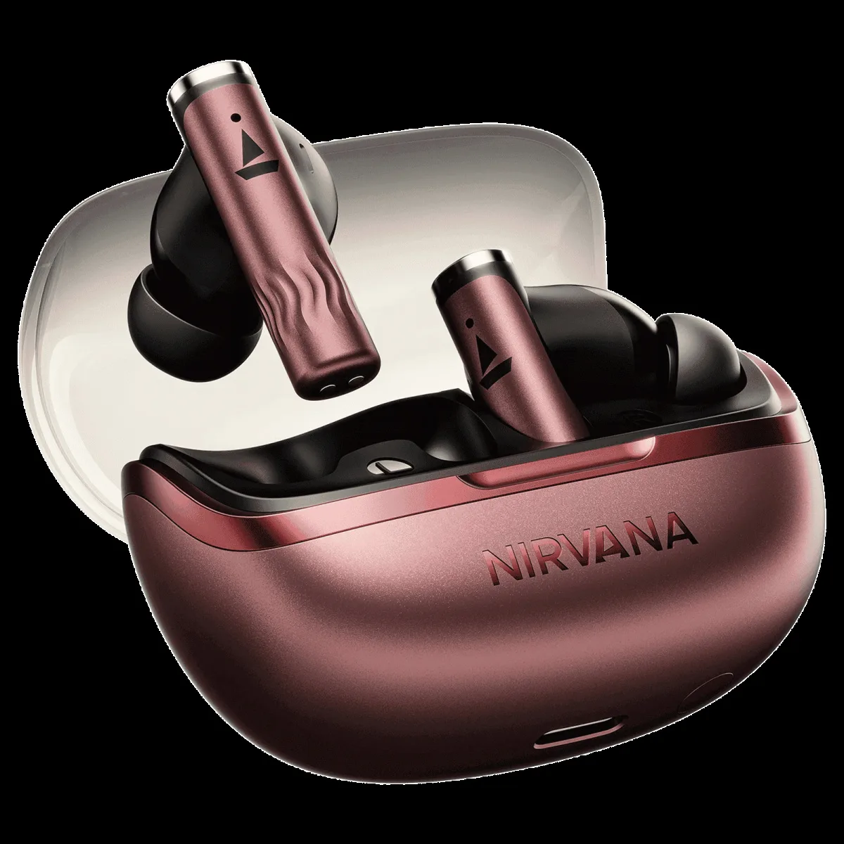 boAt Nirvana Zenith Pro TWS Earbuds with Hybrid Adaptive Active Noise Cancellation (IPX4 Water Resistance, Google Fast Pair, Crimson Red)