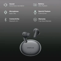 OnePlus Nord Buds 3 TWS Earbuds with Active Noise Cancellation (IP55 Water and Dust Resistant, 43 Hours Playback, Harmonic Gray)