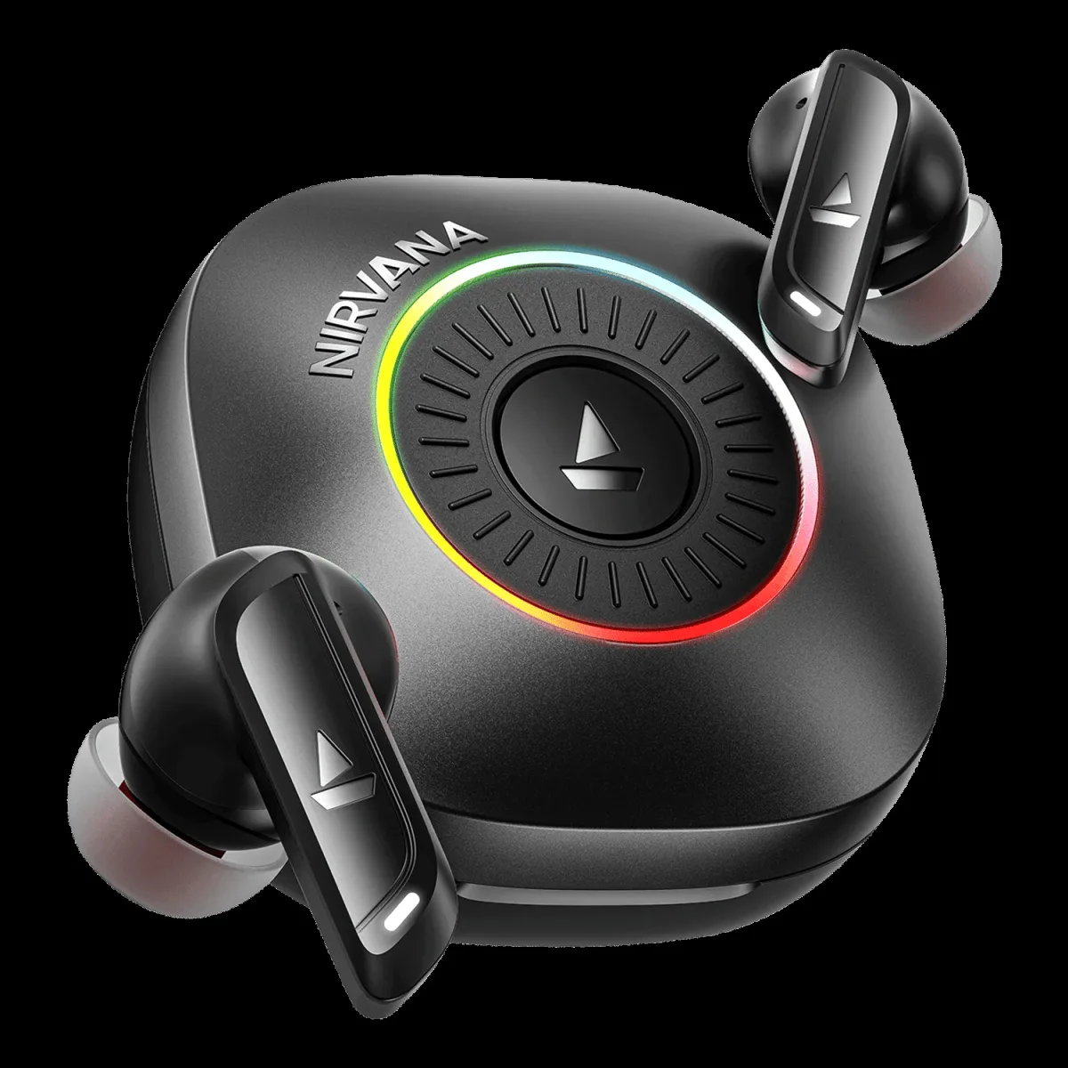 boAt Nirvana Crown PP0031 TWS Earbuds with Hybrid Active Noise Cancellation (IPX4 Water Resistance, ASAP Charge, Gunmetal Grey)