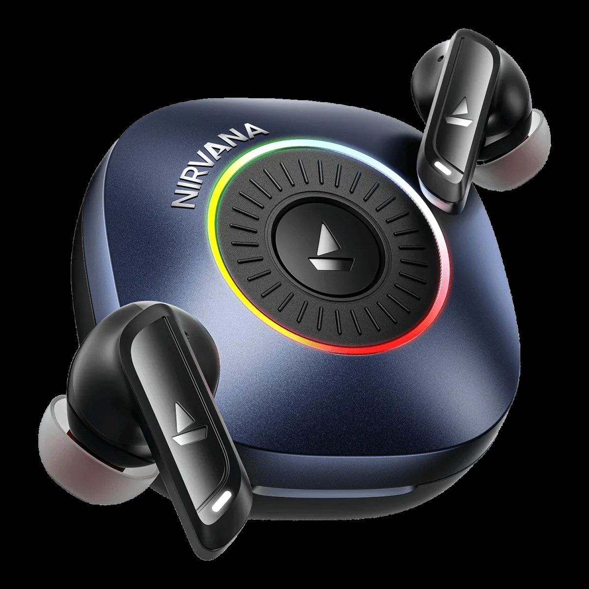 boAt Nirvana Crown PP0031 TWS Earbuds with Hybrid Active Noise Cancellation (IPX4 Water Resistance, ASAP Charge, Sapphire Blue)