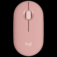 logitech Pebble Mouse 2 Wireless Optical Mouse with Silent Click Buttons (1000 DPI, Ultra Portable, Tonal Rose)