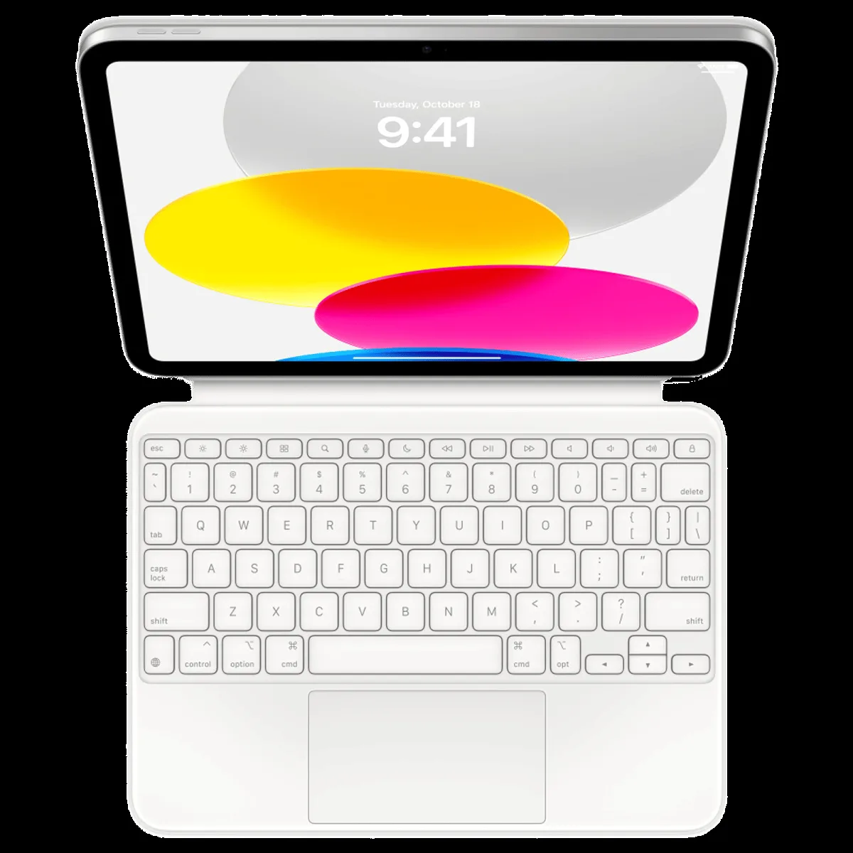 Apple Magic Bluetooth Folio Keyboard for iPad (10th Gen) 10.9 Inch with Touchpad (Multi Touch Gestures, White)