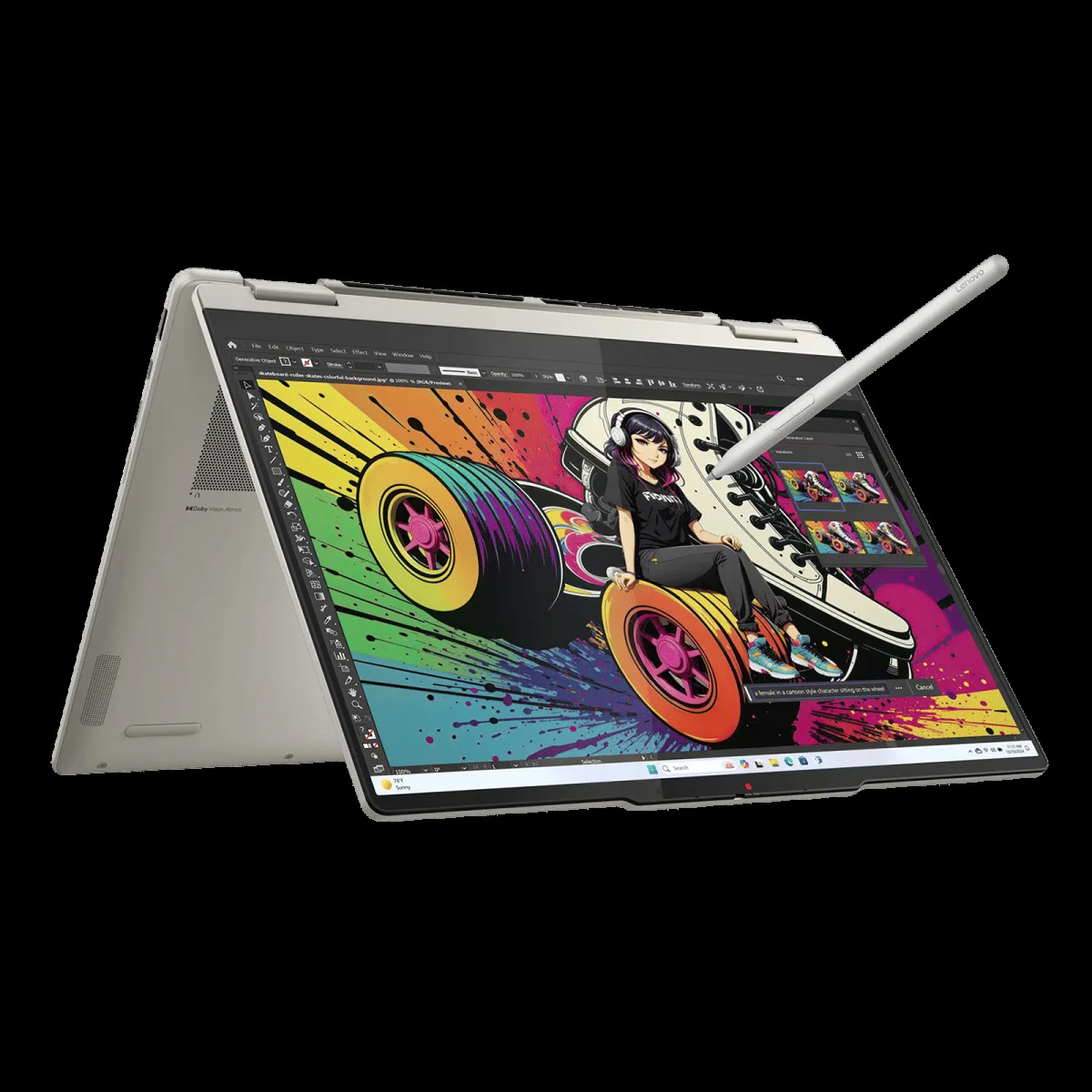 Lenovo Yoga 7 AMD Ryzen AI 7 Touchscreen 2-in-1 Laptop (16GB, 512GB SSD, Windows 11 Home, 14 inch WUXGA OLED Display, MS Office Home 2024, Seashell, 1.38 KG)
