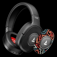 boAt Rockerz Plus 550 Bluetooth Headphone with Mic (Dual Pairing, Over Ear, Black Psyche)