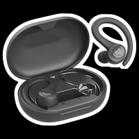 JLAB Go Air Sport IEUEBGAIRSPRTRBLK1 TWS Earbuds (IP55 Water & Sweat Resistant, 32 Hours Playback, Graphite)