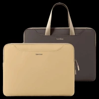 tomtoc A21 Laptop Sleeve for 14 Inch Laptop (Large Front Pockets, Cookie)