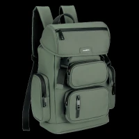 soundREVO Hannover PU Fabric Laptop Backpack for 14 Inch Laptop (10.29 L, Water Resistant, Green)