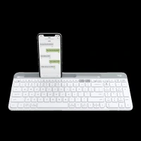 logitech K580 Bluetooth & 2.4GHz Wireless Keyboard with Multi Device Connectivity (Ultra-Slim Profile, White)