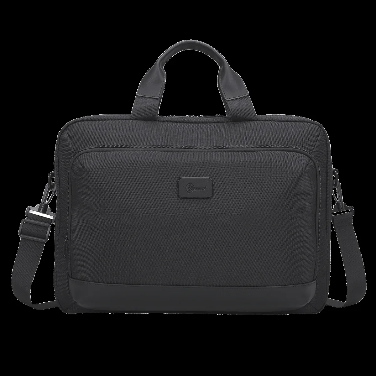 Sunmi Polyester Laptop Business Messenger Bag for 15.6 Inch Laptop (10 L, Front Zipper Pocket, Black)