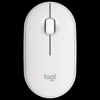 logitech Pebble Mouse 2 Wireless Optical Mouse with Silent Click Buttons (1000 DPI, Ultra Portable, Tonal White)