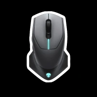 DELL Alienware Rechargeable Wireless Optical Gaming Mouse with Customizable Buttons (16000 dpi, Ergonomic Design, Dark side of the moon)