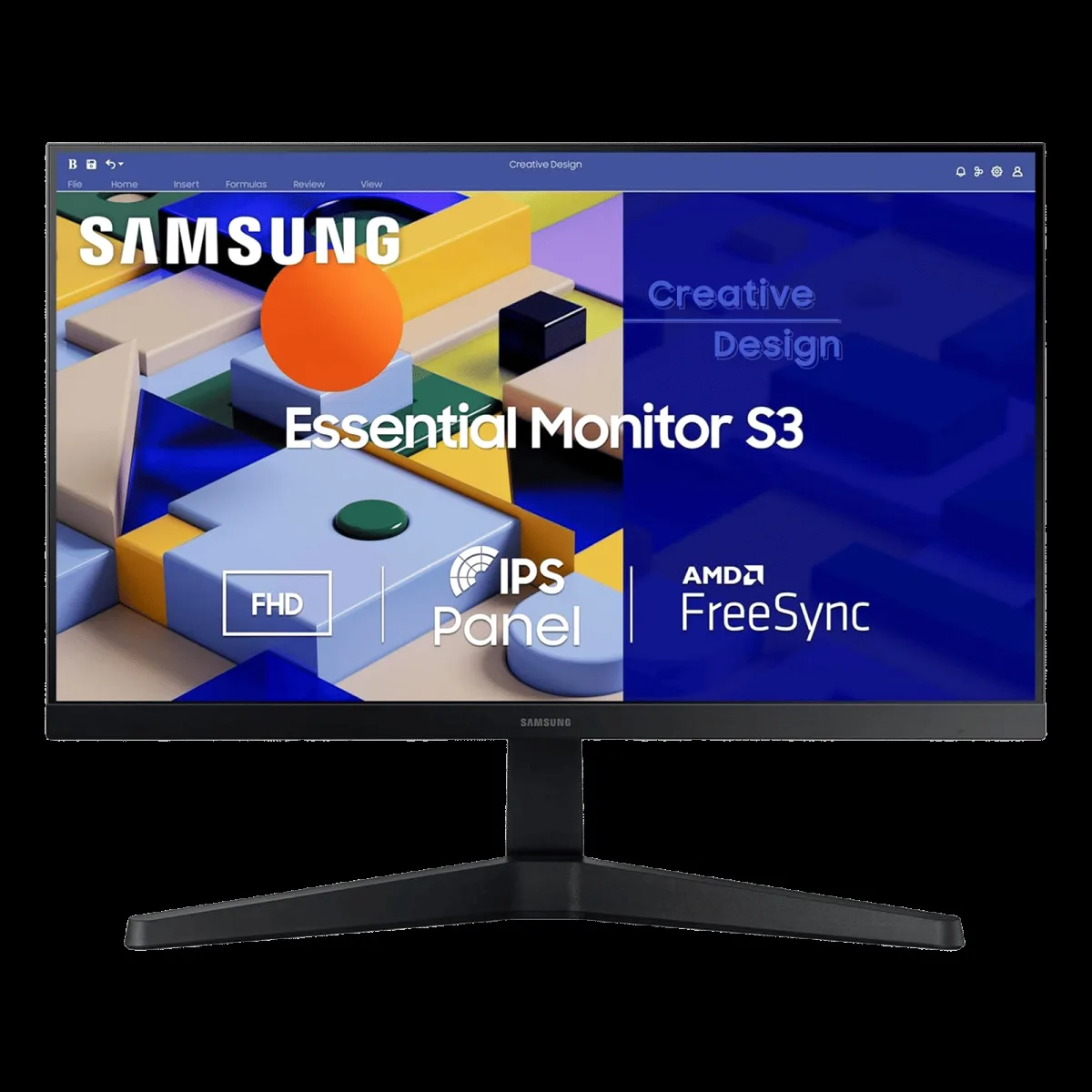 SAMSUNG Essential 54.6 cm (22 inch) Full HD IPS Panel 3 Side Narrow Bezel Gaming Monitor with AMD Free Sync