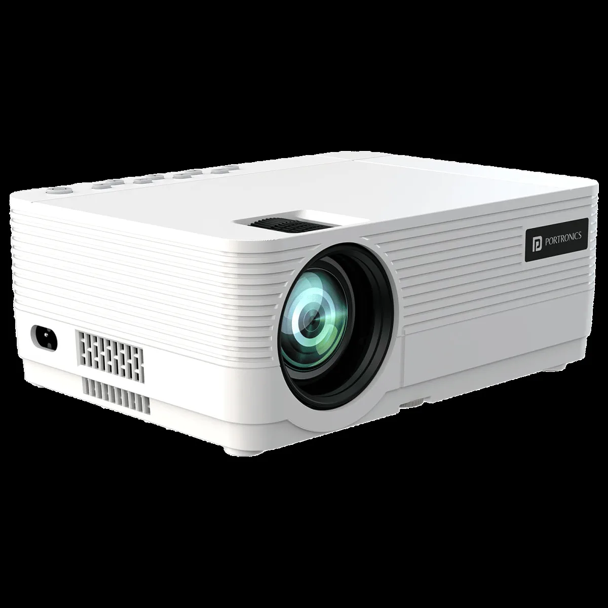 PORTRONICS Beem 420 Full HD LED Projector with Remote (3200 Lumens, Bluetooth, White)
