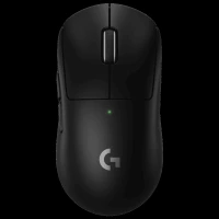 logitech Pro X Superlight 2 Rechargeable Wireless Optical Gaming Mouse with Lightforce Hybrid Switches (32000 DPI Adjustable, No Additive PTFE Feet, Black)