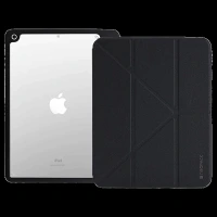 neopack Alpha Flip Case for Apple iPad 10.2 Inch with Pencil Holder (All Gen) (Transparent Back Shell Design, Black)