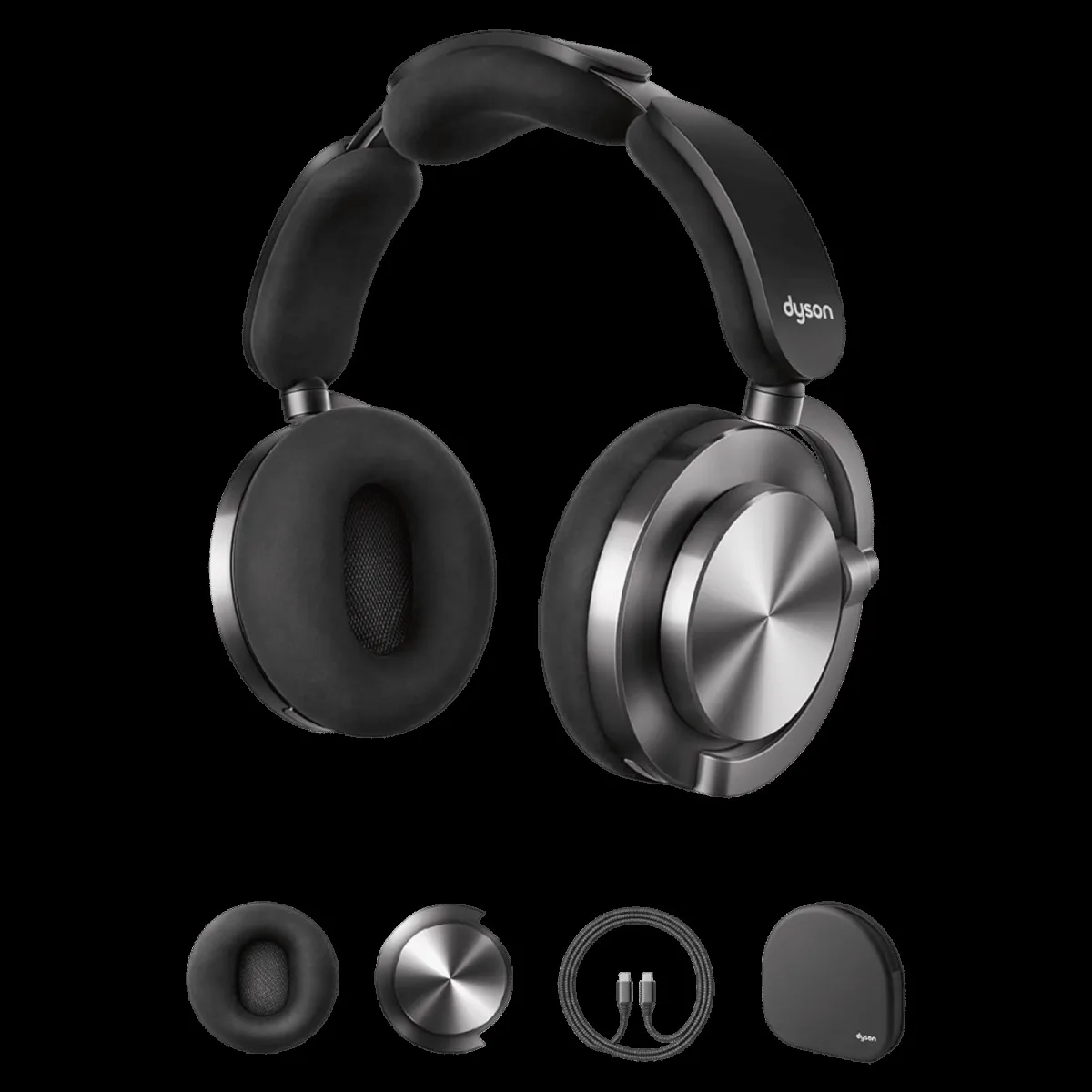 dyson OnTrac Bluetooth Headphone with Mic (Siri Voice Assistant, Over Ear, CNC Black Nickel)