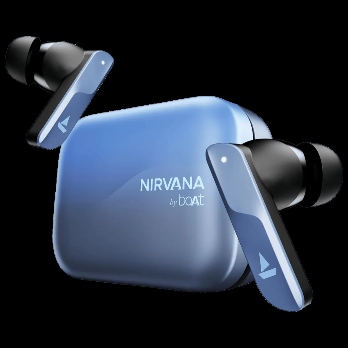 boAt Nirvana X TWS Earbuds with AI Noise Cancellation (IPX5 Water Resistant, Fast Charge, Mist Blue)