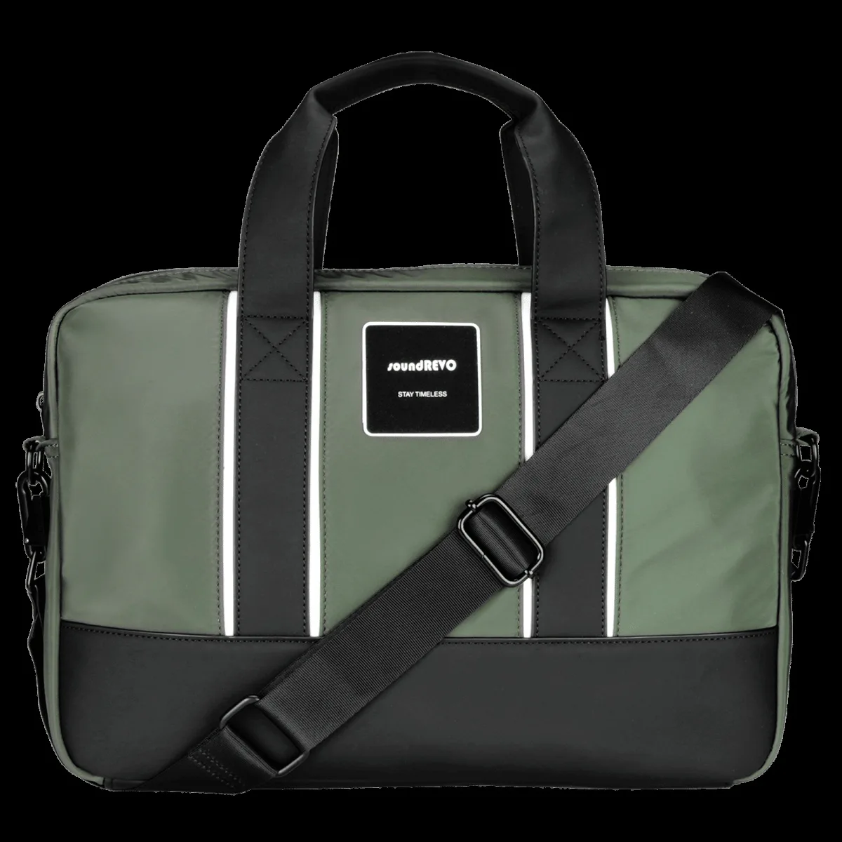 soundREVO Polyester, PU Fabric Laptop Business Messenger Bag for 14 Inch Laptop (6.91 L, Water Resistant, Green)