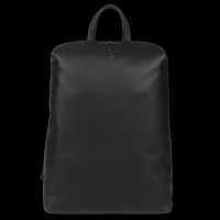 BESTTO PU Leather Laptop Backpack for 14 Inch Laptop (17.6 L, Adjustable Shoulder Strap, Black)