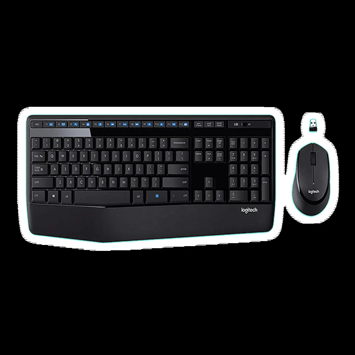 logitech MK345 Wireless Keyboard & Mouse Combo (1000 DPI, Spill Resistant, Black)