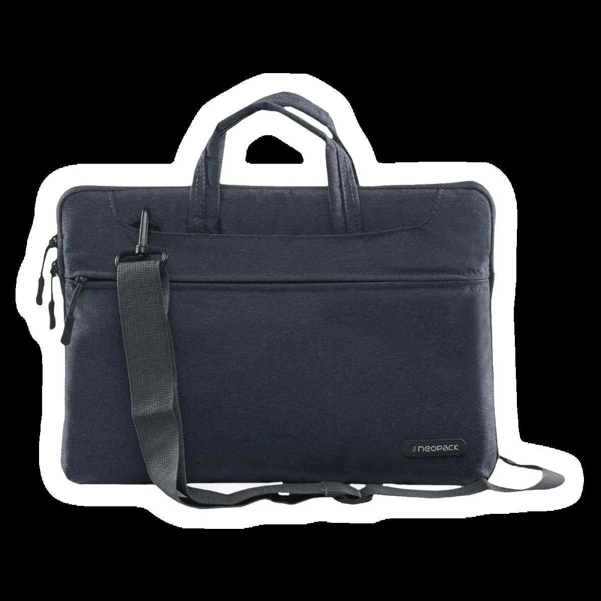 neopack Svelte Nylon, Fabric Laptop Sling Bag for 13.3 & 14.2 Inch Laptop (Lightweight, Navy Blue)