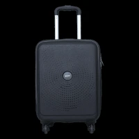 VIP Fiesta Strolly55 360JBK Polypropylene Trolley Bag (4 Wheels, FIESIS55JBK, Black)