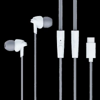 boAt Bassheads 300C Wired Earphone with Mic (USB Type-C Connector, In Ear, Cool Grey)