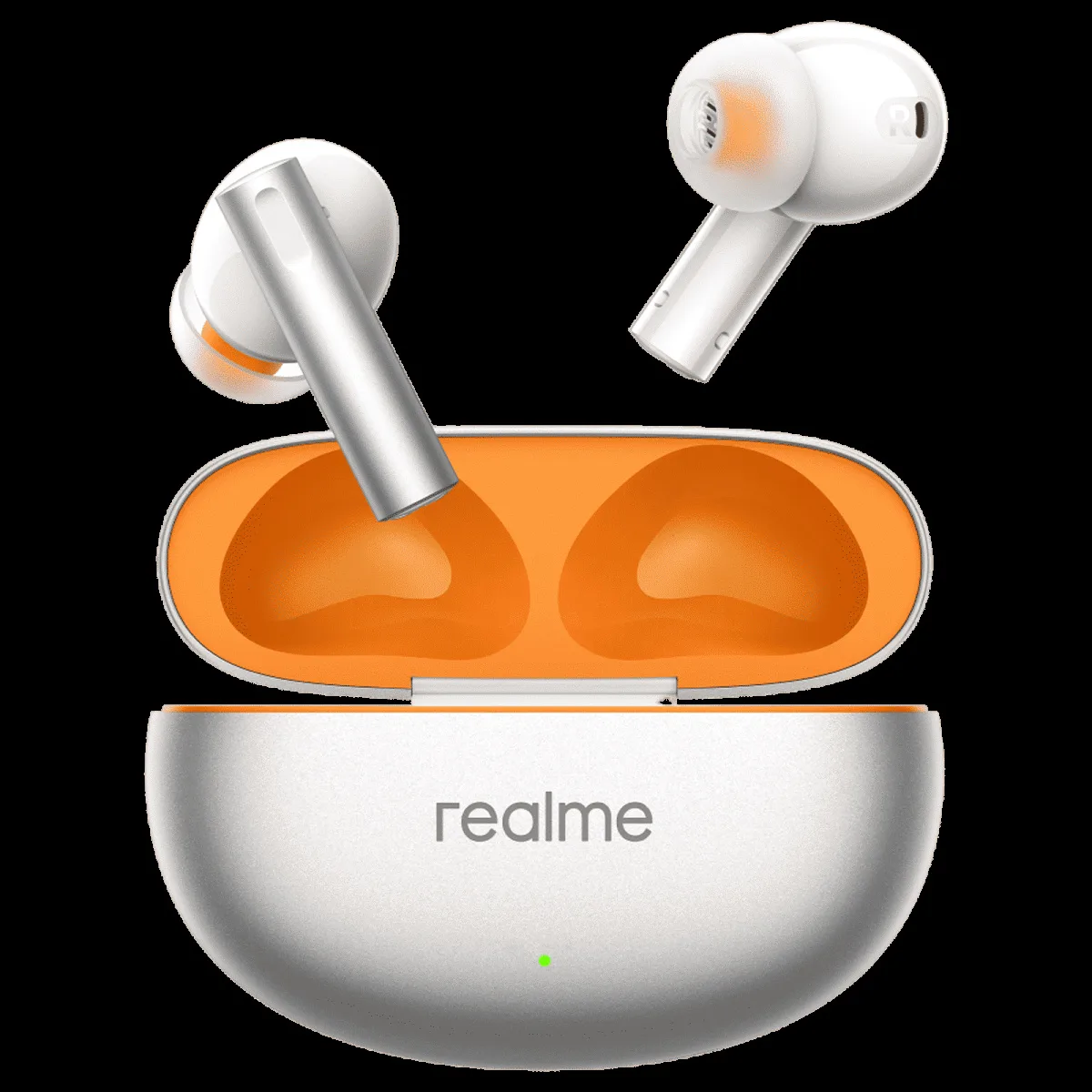 realme Buds Air 6 RMA2402 TWS Earbuds with Active Noise Cancellation (IP55 Water Resistant, Fast Charging, Flame Silver)