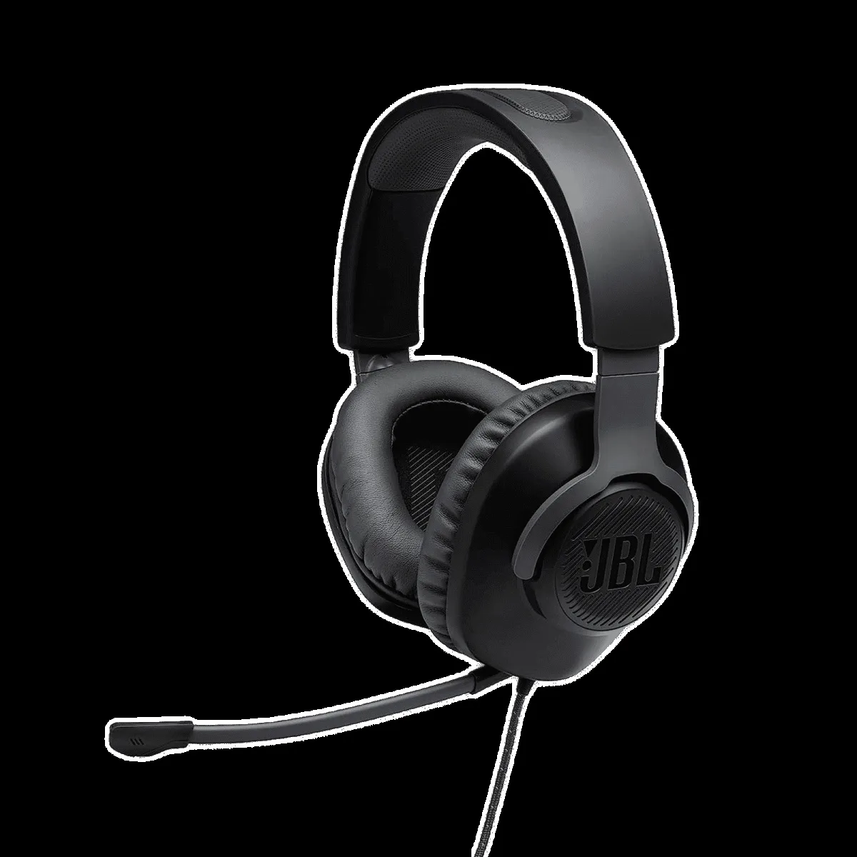 JBL Quantum 100 JBLQUANTUM100BLK Wired Headphone with Mic (3.5 mm Connector, On Ear, Black)