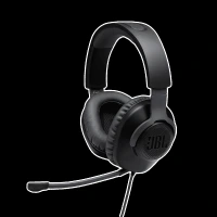 JBL Quantum 100 JBLQUANTUM100BLK Wired Headphone with Mic (3.5 mm Connector, On Ear, Black)