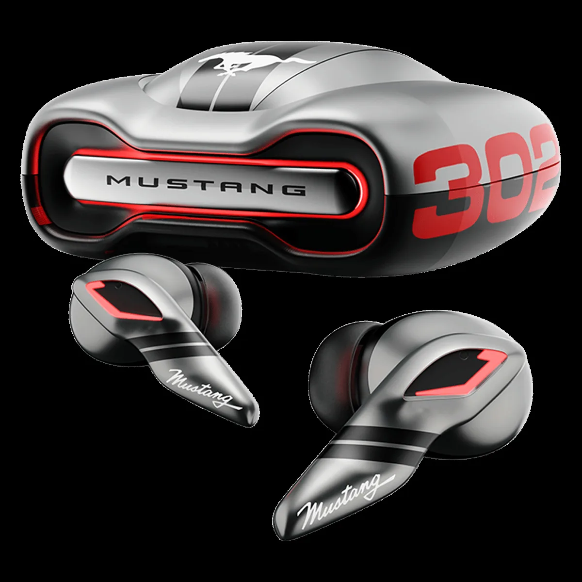 GOBOULT Mustang Torq FGTW196SVR TWS Earbuds with Environmental Noise Cancellation (IPX5 Water Resistant, Fast Charging, Silver)